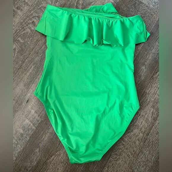 Kate Spade One Piece Ruffle Swimsuit-Size Large - Picture 2 of 8